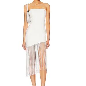 Cleo Strapless Dress in White REVOLVE SUPERDOWN